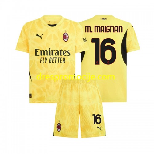 A.C. Milan Mike Maignan 16 Dres Golmanski Dječji Gostujući 2024/2025 Kratkih Rukava A.C. Milan Mike Maignan 16 Dres Golmanski Dječji Gostujući 2024/2025 Kratkih Rukava